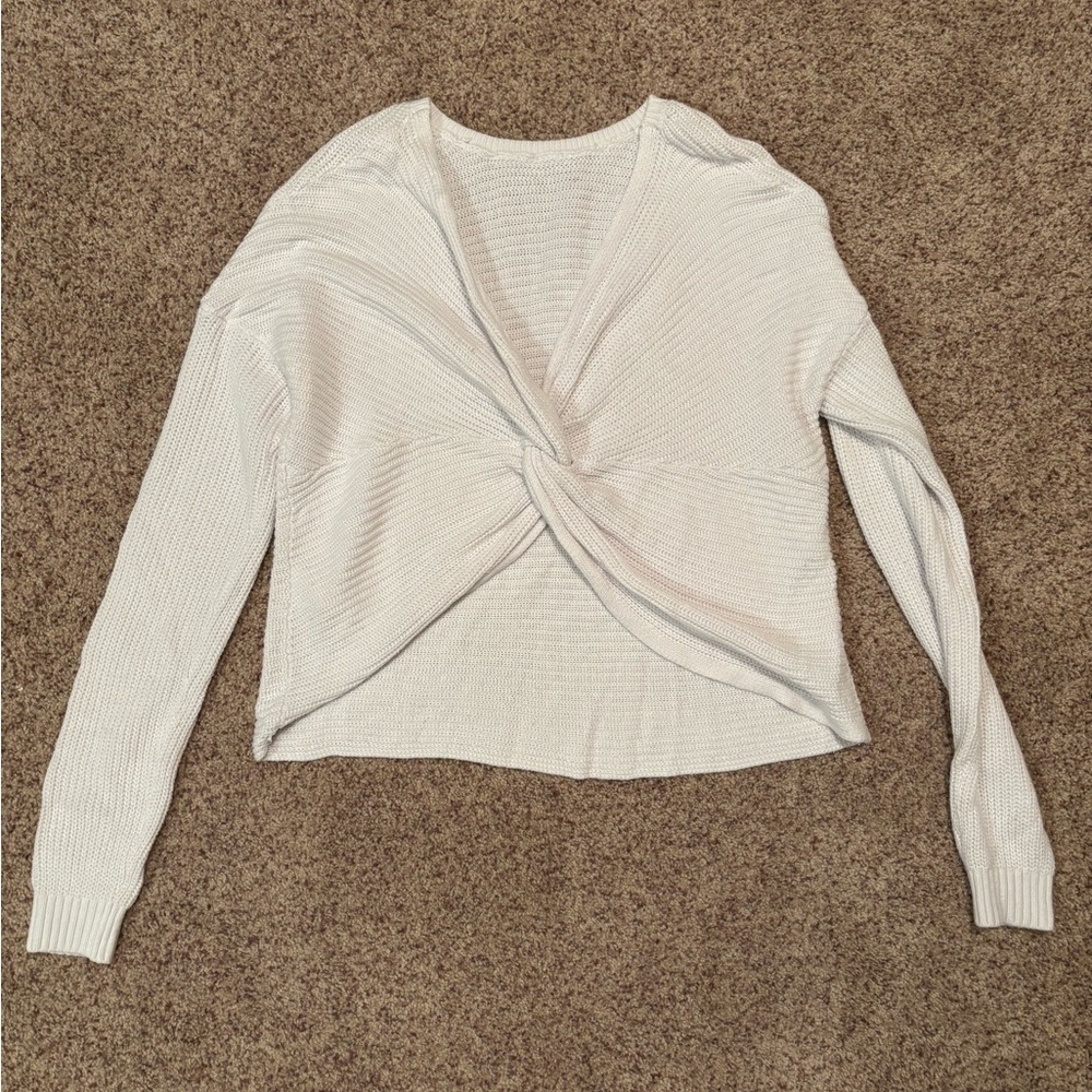 Hollister White Knit Sweater S - Picture 1 of 2